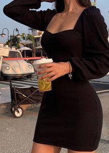 square neck bodycon dress