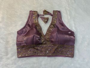 Embroidered Purple Blouse