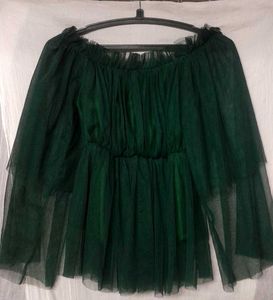 Emerald Green Off-Shoulder Top