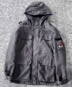 Gray Hooded Utility Jacket