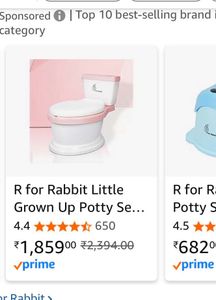 R for Rabbit Little Grown Up Portable Potty Sea
