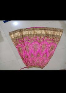 It&#39;s Pink Golden Colour Lehenga Fully Artwork