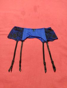 Blue Lace Garter Belt – Size M | Premium Quality