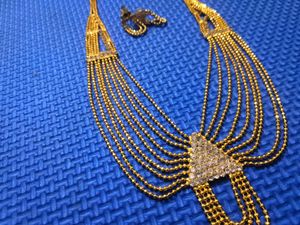 Chain Gold Colored Necklace Set