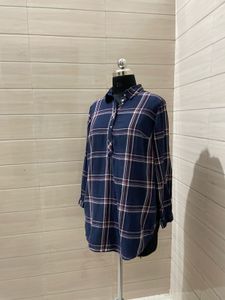 H&amp;M Plaid Shirt Tunic Top