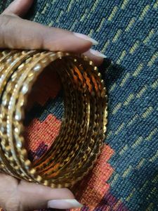 Gold Side Bangles