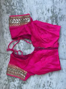 Pink Embellished Readymade Blouse
