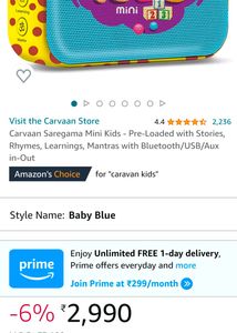 🦄Saregama Carvaan MiniKids Chota Bheem Radio⭐