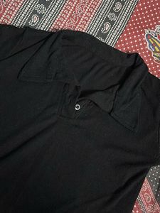 black polo crop t shirt
