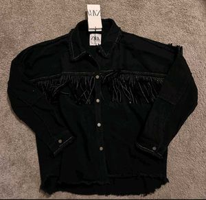 Zara Fringe Denim Jacket