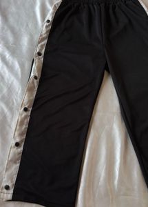 Black Buttoned Trouser Pants