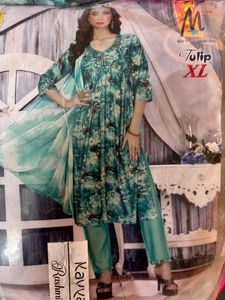 Floral Print Anarkali Suit