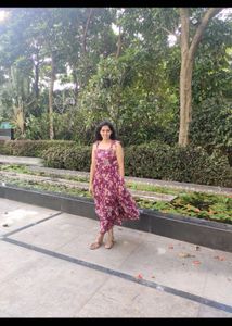 Floral Tie-Strap Maxi Dress