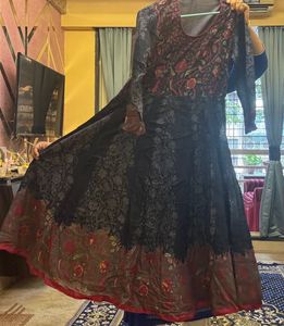 Biba Floral Print Anarkali  Kurta