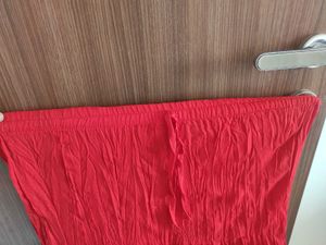 Red Tiered Skirt ❤️With Golden Border
