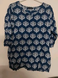 Printed Blue Top