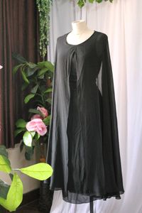Elegant Black Cape Dress