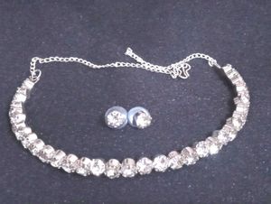 Rhinestone Earrings &amp; Hoop Set