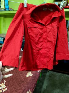 Imported Red Button Down Shirt