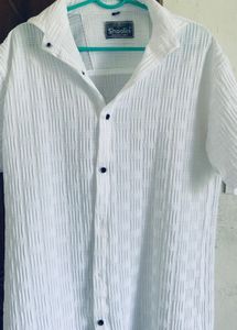 Textured White Shirt