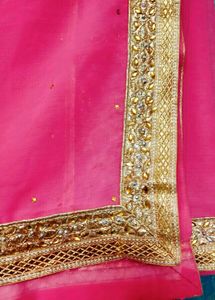 Teal &amp; Gold Embroidered Lehenga Skirt