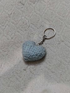 Crochet Heart Keychain
