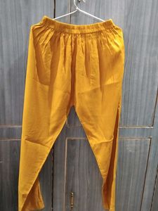 Mustard Kurta With Pant Set
