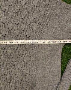 Imported Grey Knit Sweater