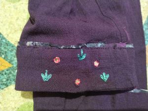 Beautiful Purple Suit(Free Kurti)