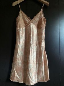 Blush Satin Lace Slip Dress