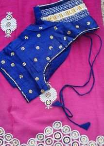 Elegant Pink Saree , diamond work
