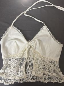 White Lace Halter Top