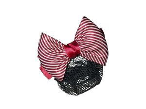 New Hair bow clip with net Red colour 1pc