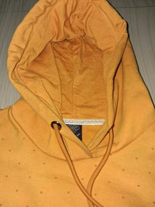 Stylish Mustard girls Hoodie with heart print