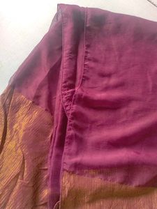 Purple Saree along with Blouse
