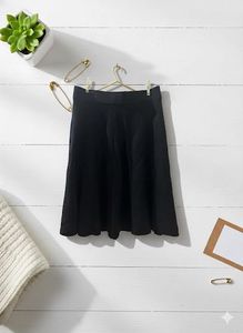 Ajio Top &amp; Black A-Line Midi Skirt