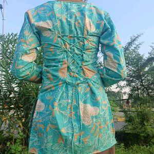 Corset Back Short Kurti With Shells