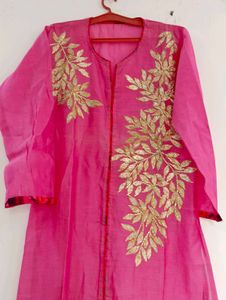 Pink Embroidered Kurta