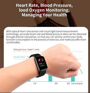 Smart Watch For Men,Women,Kids-latest ID116 Blutooth Smart Fitness Band Watch With Heart Rate Activity Tracker Waterproof Body,Calories,Counter Blood Pressure