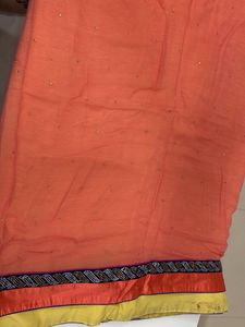 Orange Embellished saree