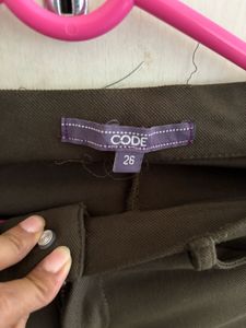 Brown Pants with Silver Stripe