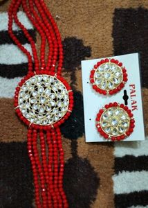 Long Kundan Necklace Set