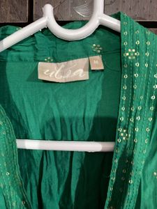 Green Embroidered Kurta