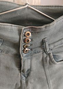Women Designer High Rise Jeans | Grey | Stretchabl