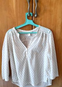 White Polka Dot Blouse