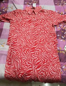 Red Zebra Print Two-Piece Set