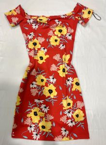 H&M Floral Off-Shoulder Dress