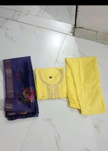 New/Unused Embroidered Kurta Set With Dupatta