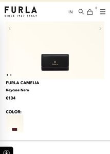 Furla Pink Leather Key Holder Authentic