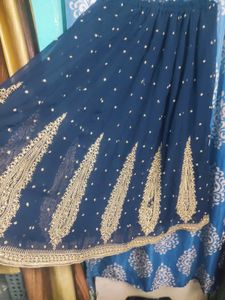Elegant Blue Ethnic Skirt
